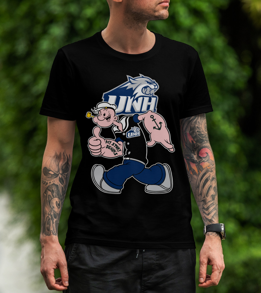 Unh Wildcats Popeye My Story Begins T-Shirt