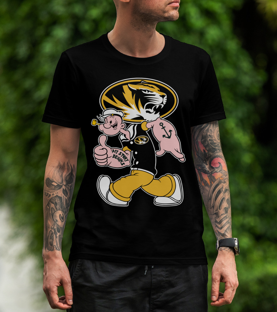 Missouri Tigers My Story Designs Popeye Anchor T-Shirt