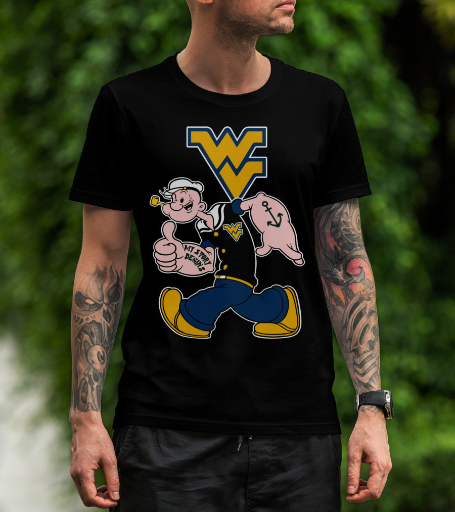 Wvu Mountaineers Popeye Walking T-Shirt