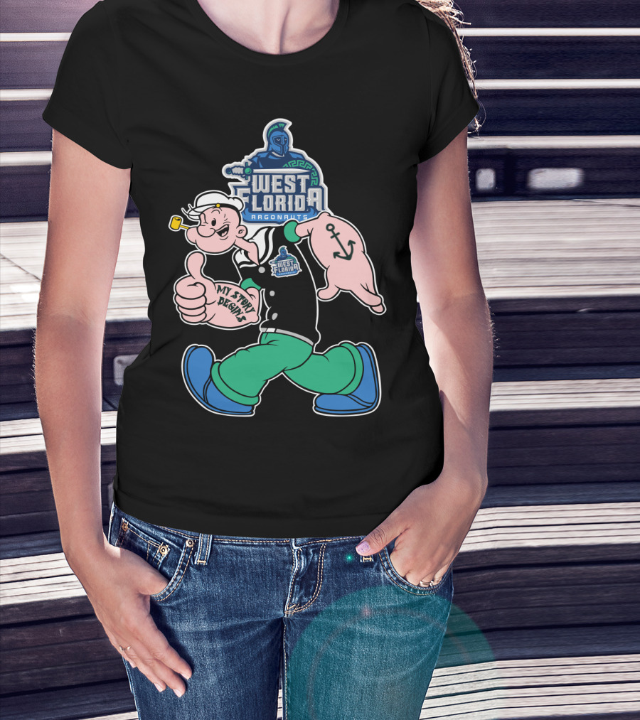 West Florida Argonauts My Story Begins Popeye Anchor T-Shirt