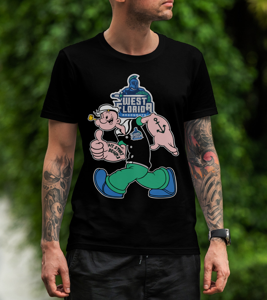 West Florida Argonauts My Story Begins Popeye Anchor T-Shirt