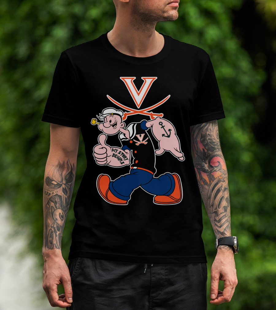 Virginia Cavaliers Popeye My Story Designs T-Shirt