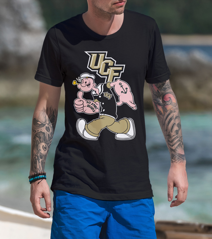Ucf Knights My Story Designs Sailor With Thumbs Up And Anchor Tattoo T-Shirt