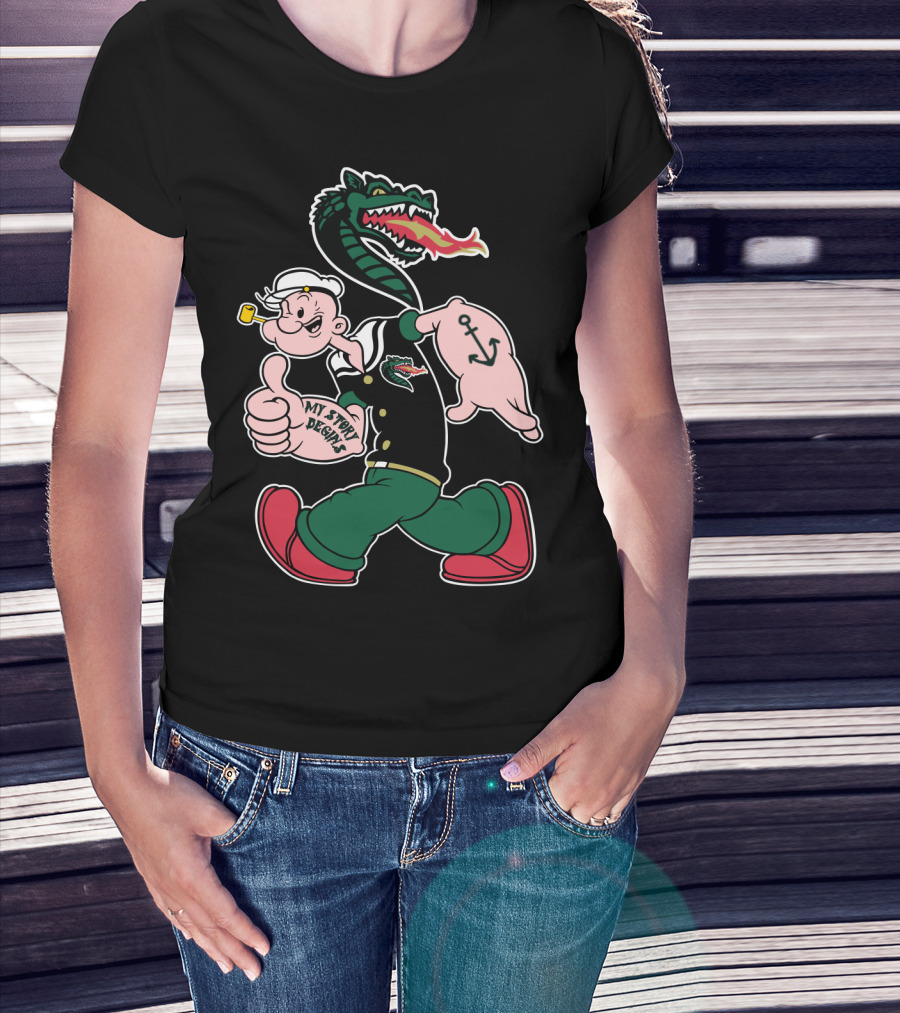 Popeye Uab Blazers My Story Begins T-Shirt