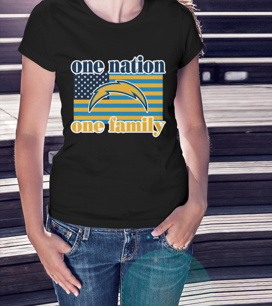 One Nation One Family Los Angeles Chargers T-Shirt