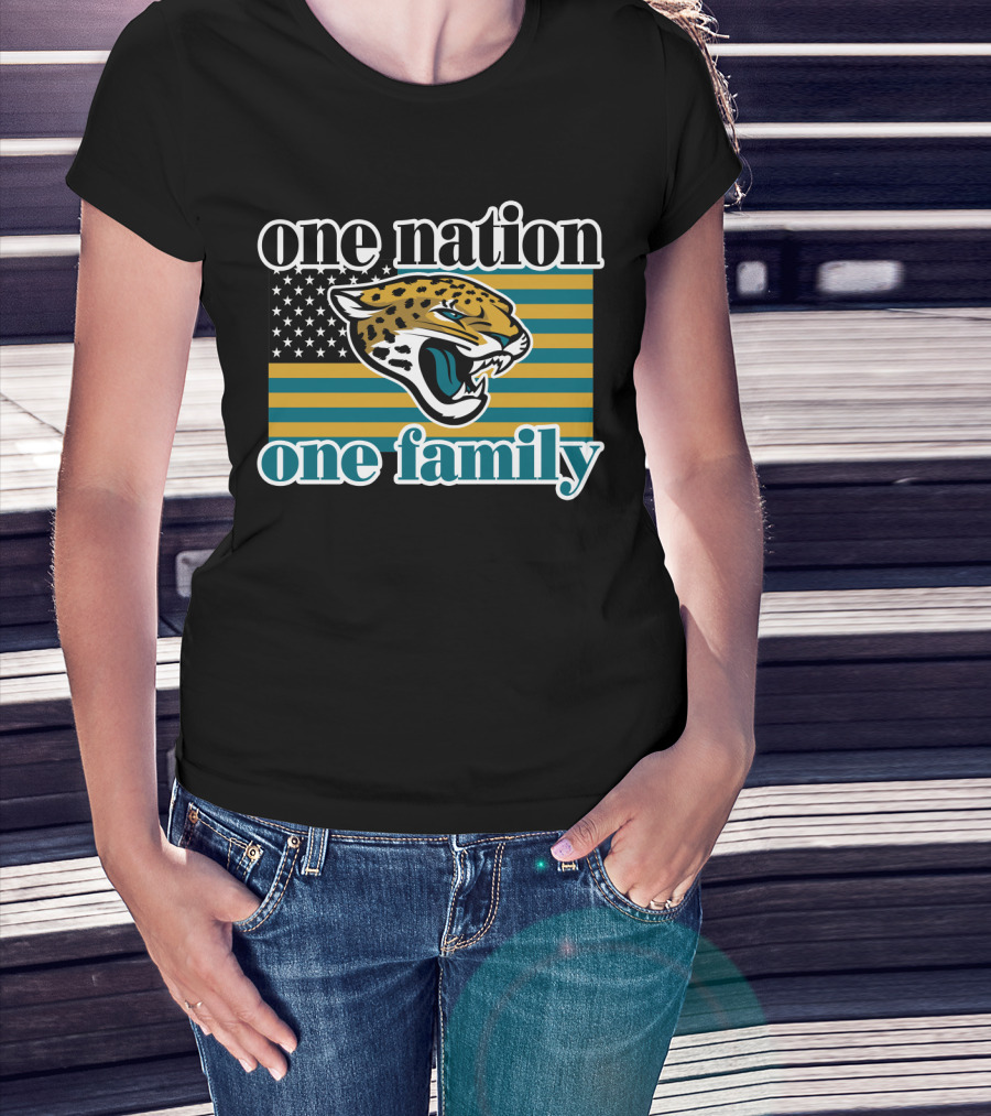 One Nation One Family Jacksonville Jaguars 18 T-Shirt