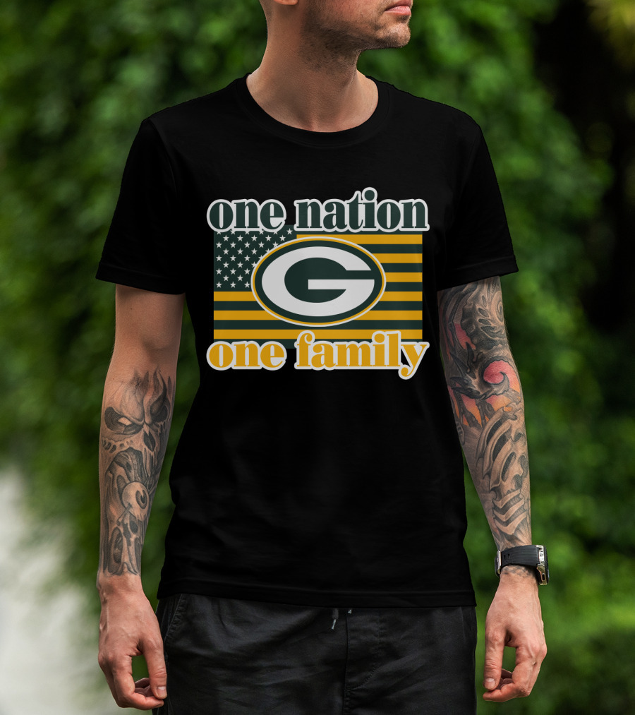 One Nation One Family Green Bay Packers T-Shirt