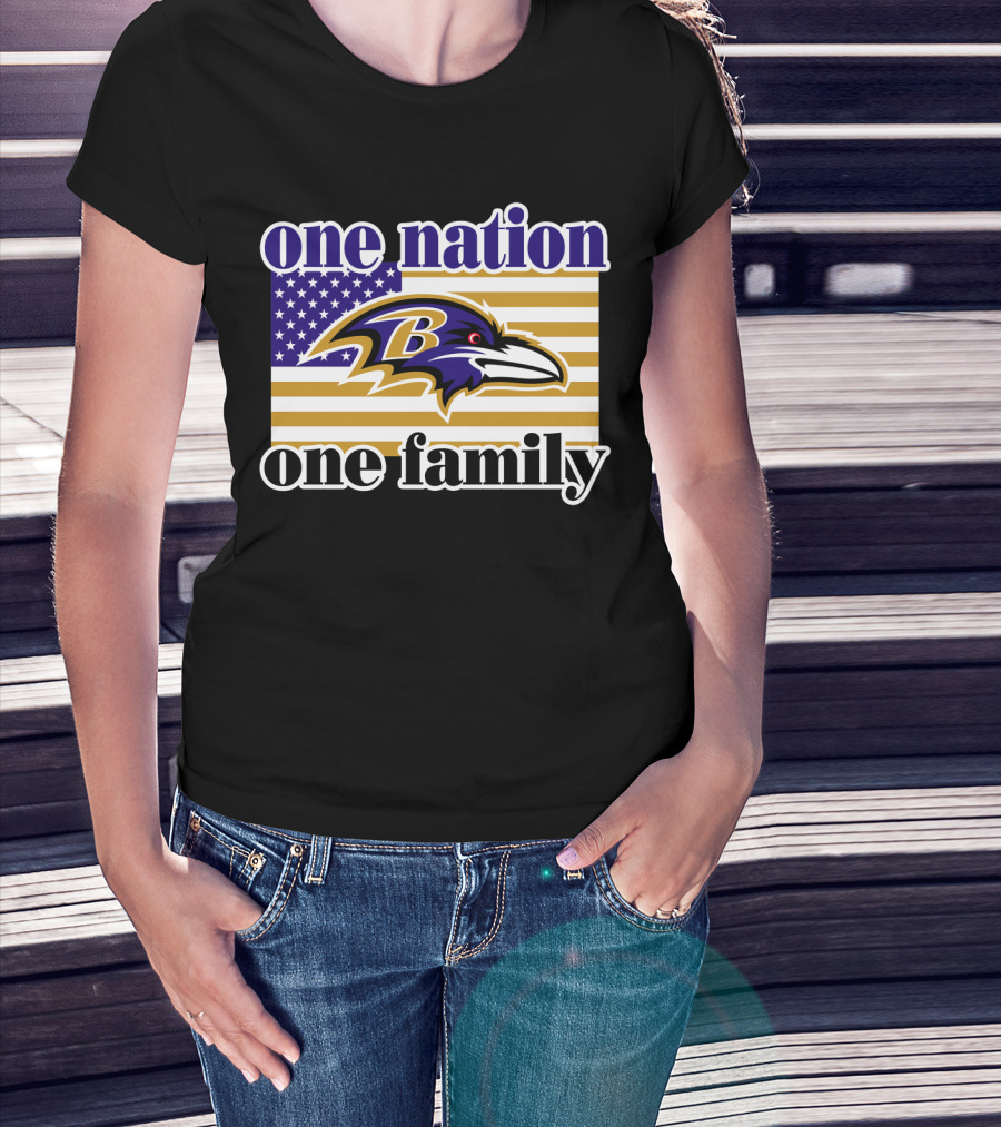 Baltimore Ravens One Nation One Family T-Shirt