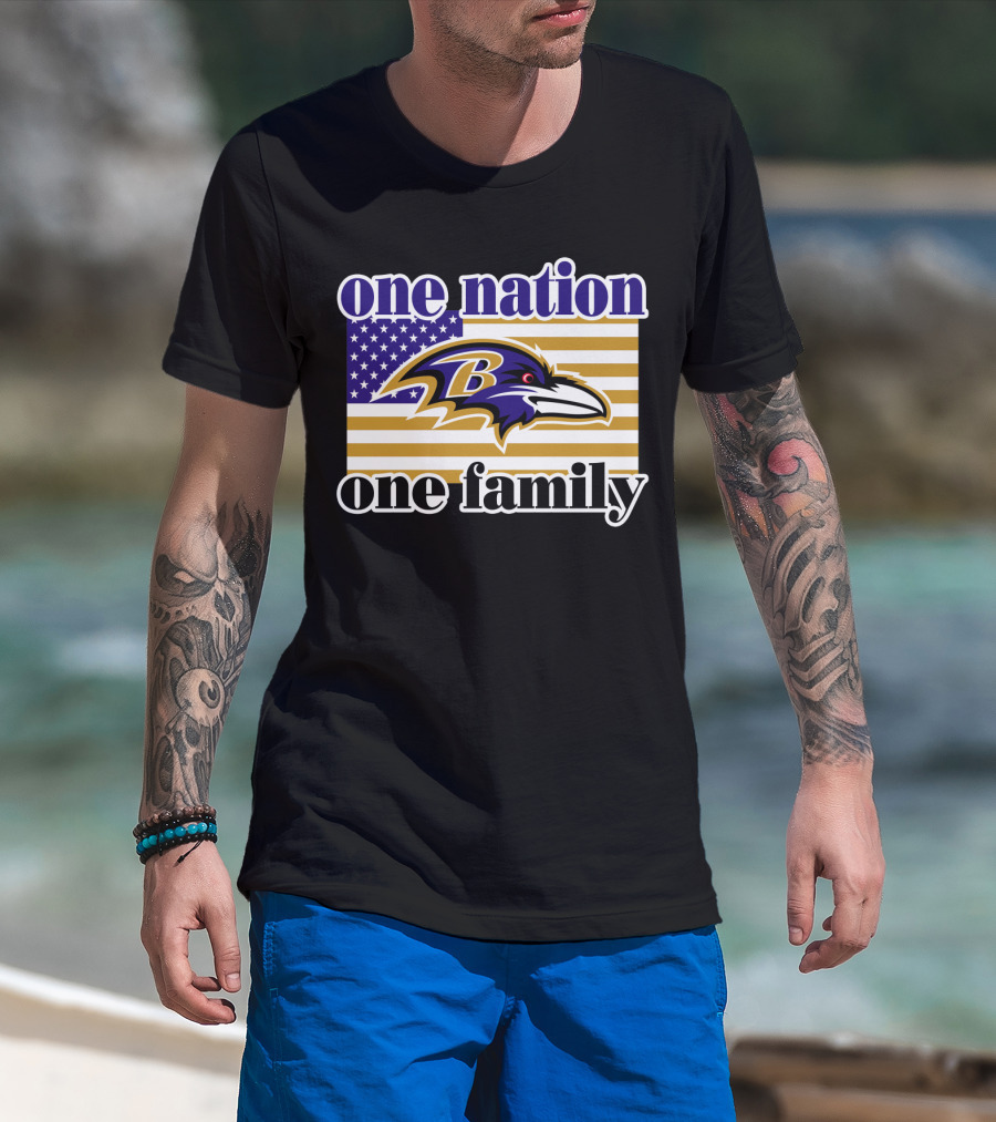 Baltimore Ravens One Nation One Family T-Shirt