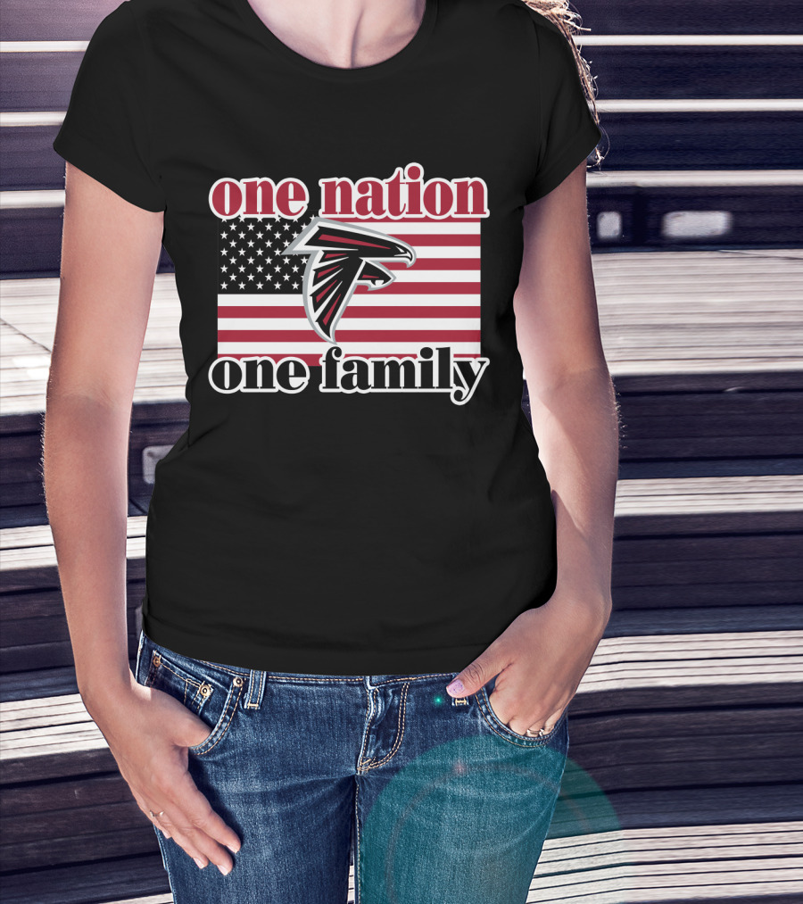 Atlanta Falcons One Nation One Family American Flag T-Shirt