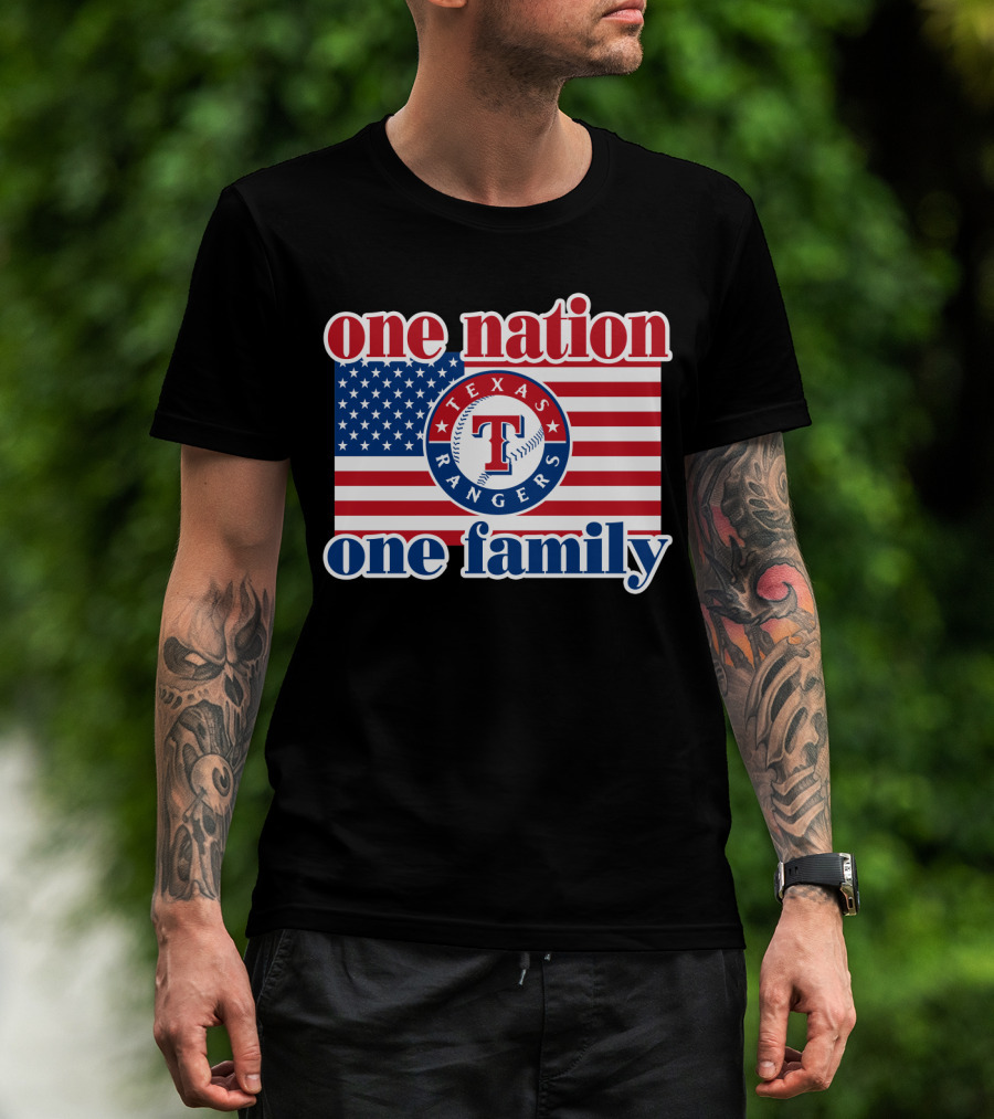 Texas Rangers One Nation One Family T-Shirt