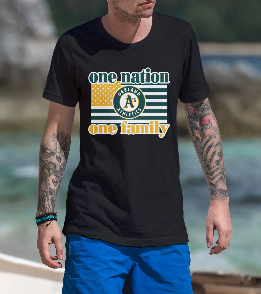 One Nation One Family Oakland Athletics T-Shirt
