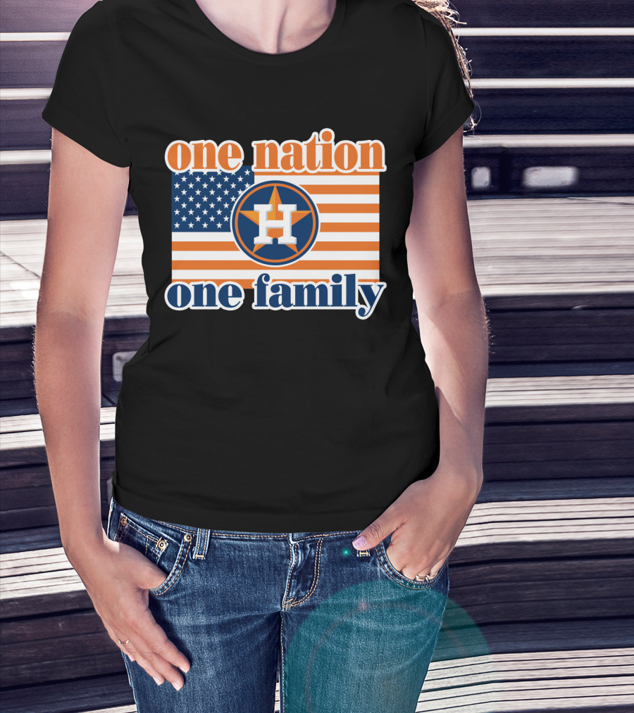 One Nation One Family 51 Houston Astros Patriotic T-Shirt