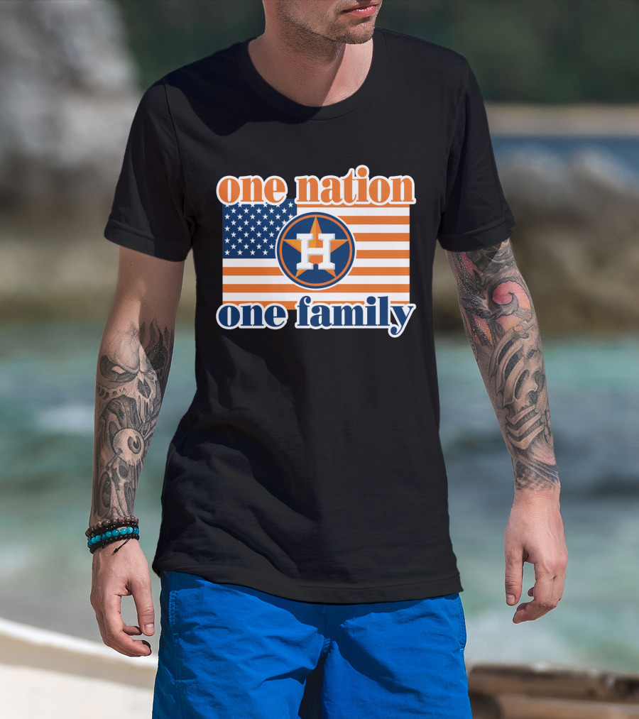 One Nation One Family 51 Houston Astros Patriotic T-Shirt