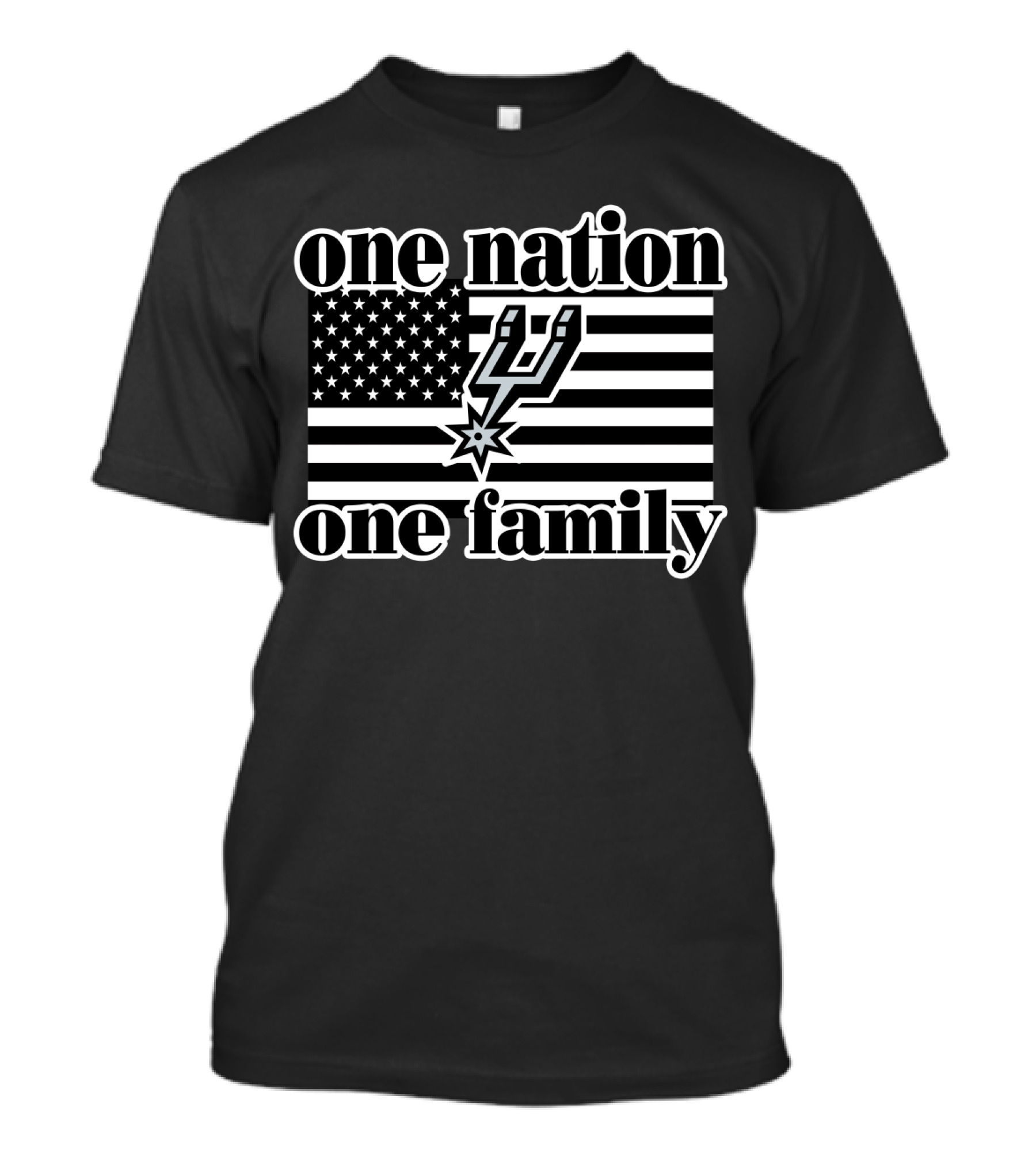 San Antonio Spurs One Nation One Family American Flag T-Shirt