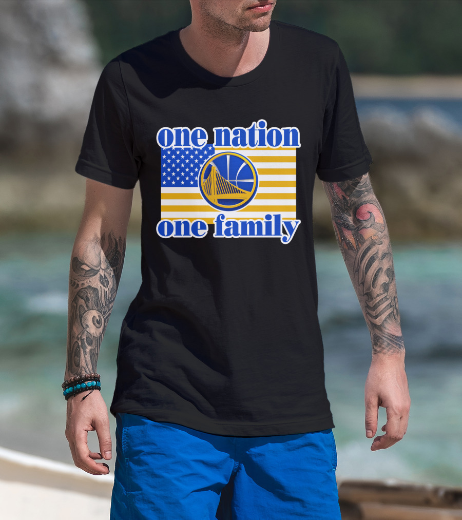 Golden State Warriors One Nation One Family T-Shirt