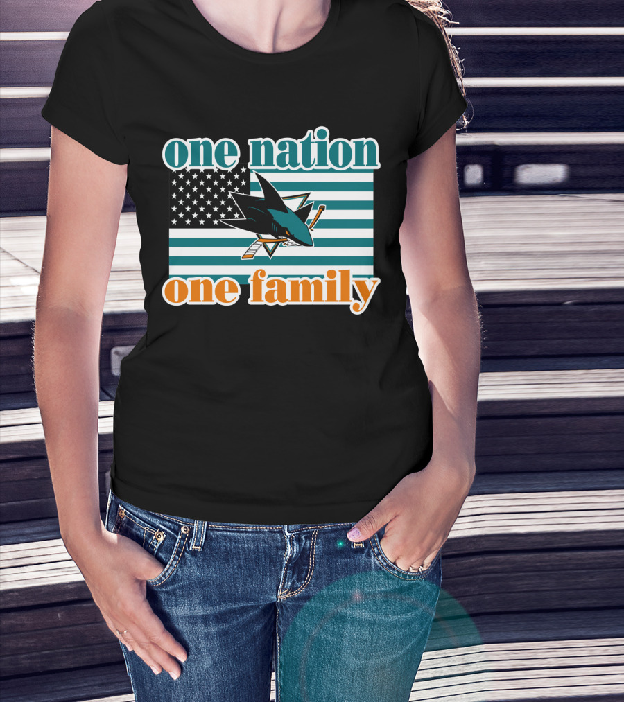 One Nation One Family San Jose Sharks 94 T-Shirt