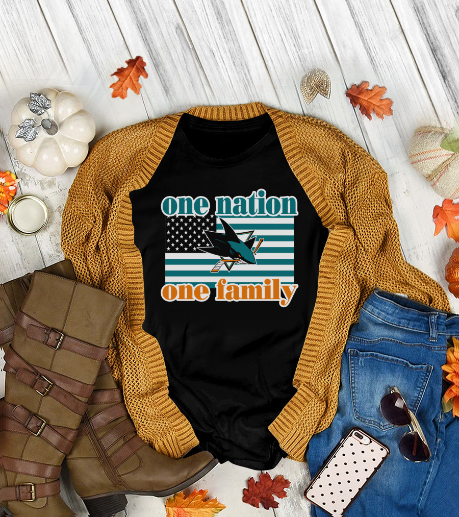 One Nation One Family San Jose Sharks 94 T-Shirt