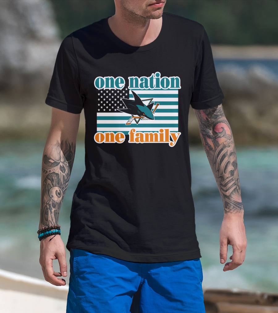 One Nation One Family San Jose Sharks 94 T-Shirt