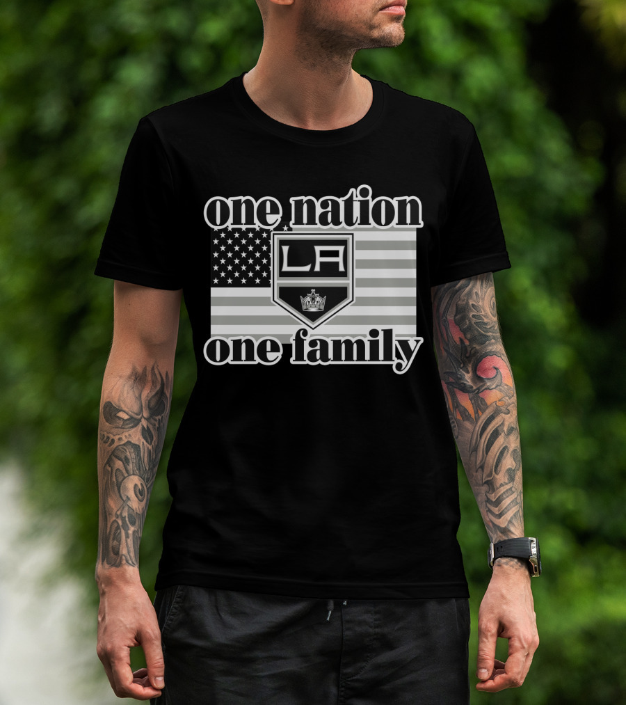 One Nation One Family La Kings 103 American Flag T-Shirt