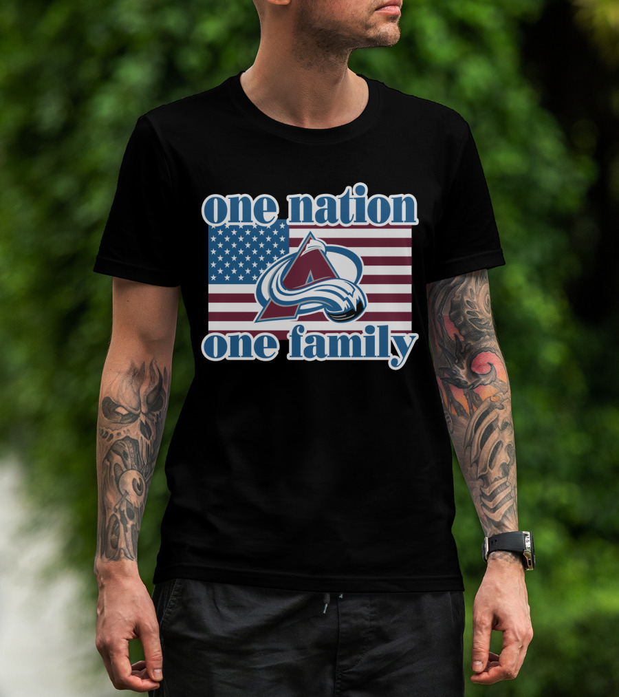 One Nation One Family Colorado Avalanche T-Shirt
