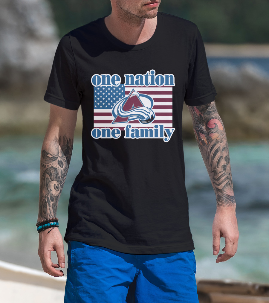 One Nation One Family Colorado Avalanche T-Shirt