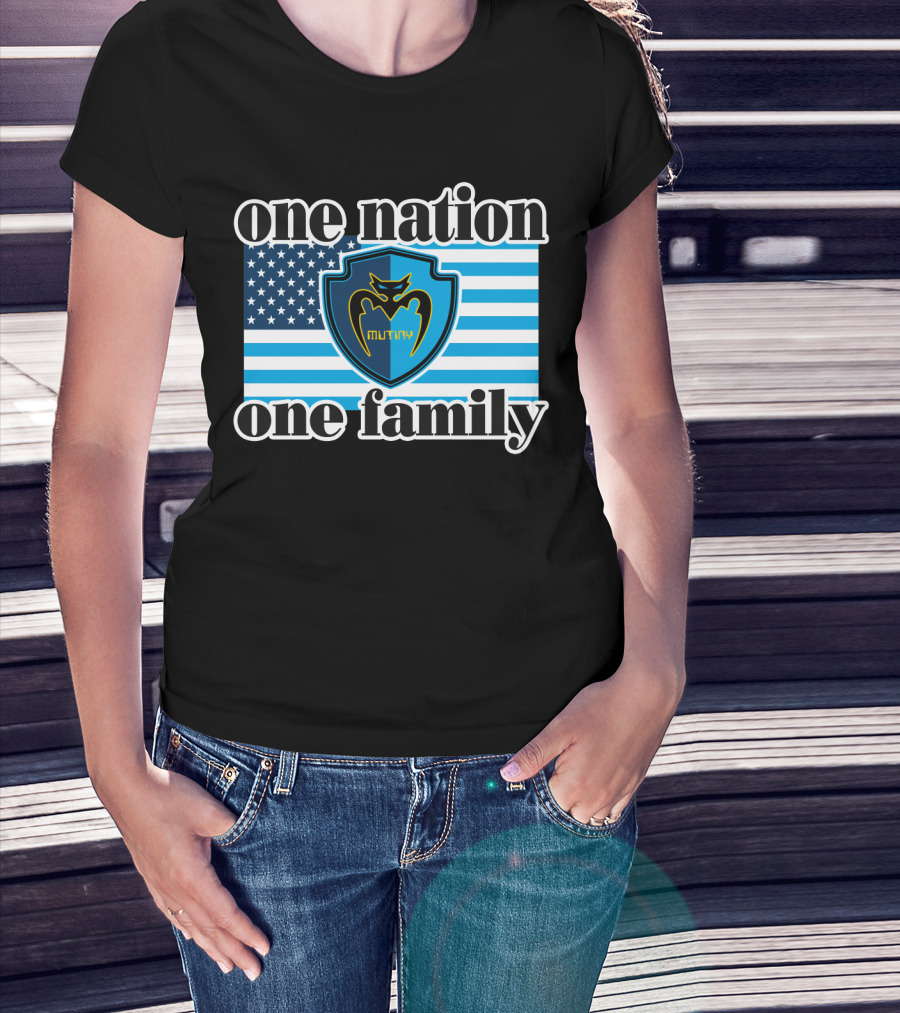 One Nation One Family Tampa Bay Mutiny American Flag T-Shirt