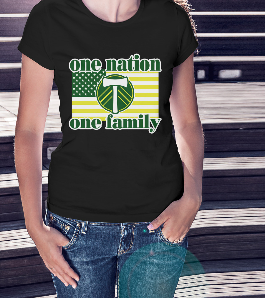 One Nation One Family 122 Portland Timbers T-Shirt