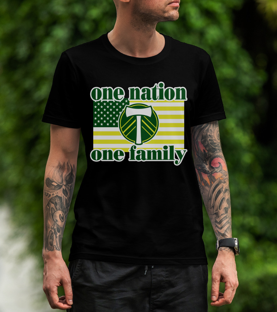 One Nation One Family 122 Portland Timbers T-Shirt