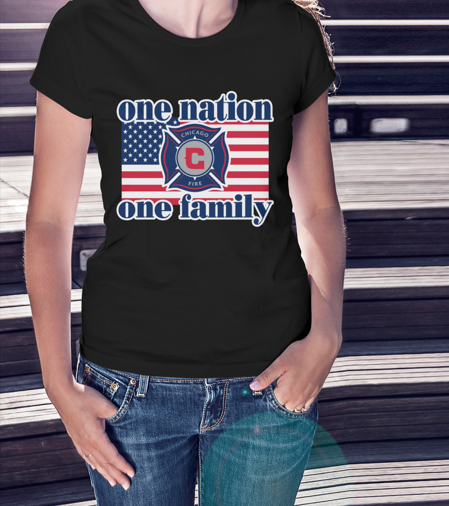 Chicago Fire One Nation One Family American Flag T-Shirt