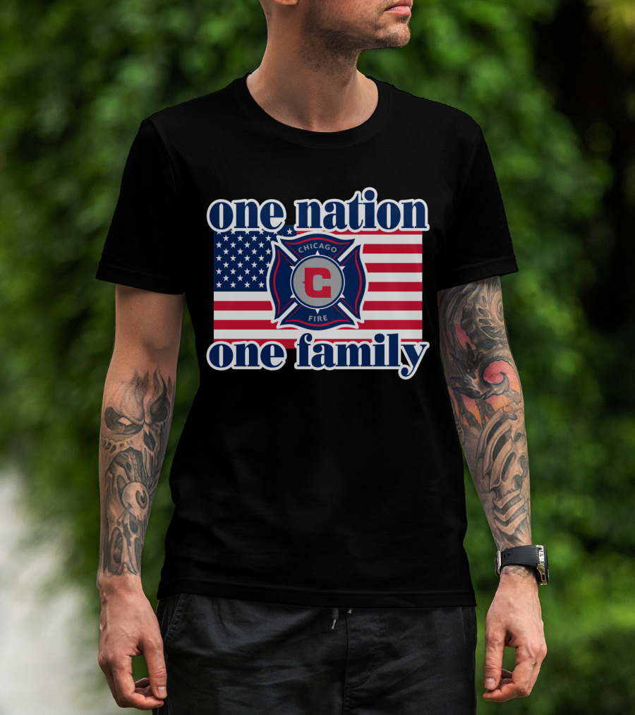 Chicago Fire One Nation One Family American Flag T-Shirt
