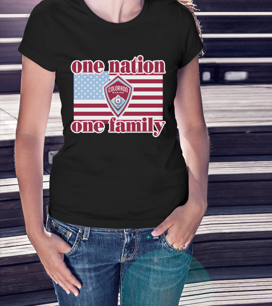 One Nation One Family Colorado Rapids American Flag T-Shirt
