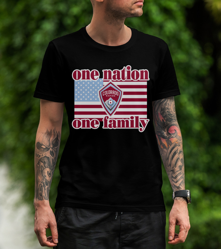One Nation One Family Colorado Rapids American Flag T-Shirt