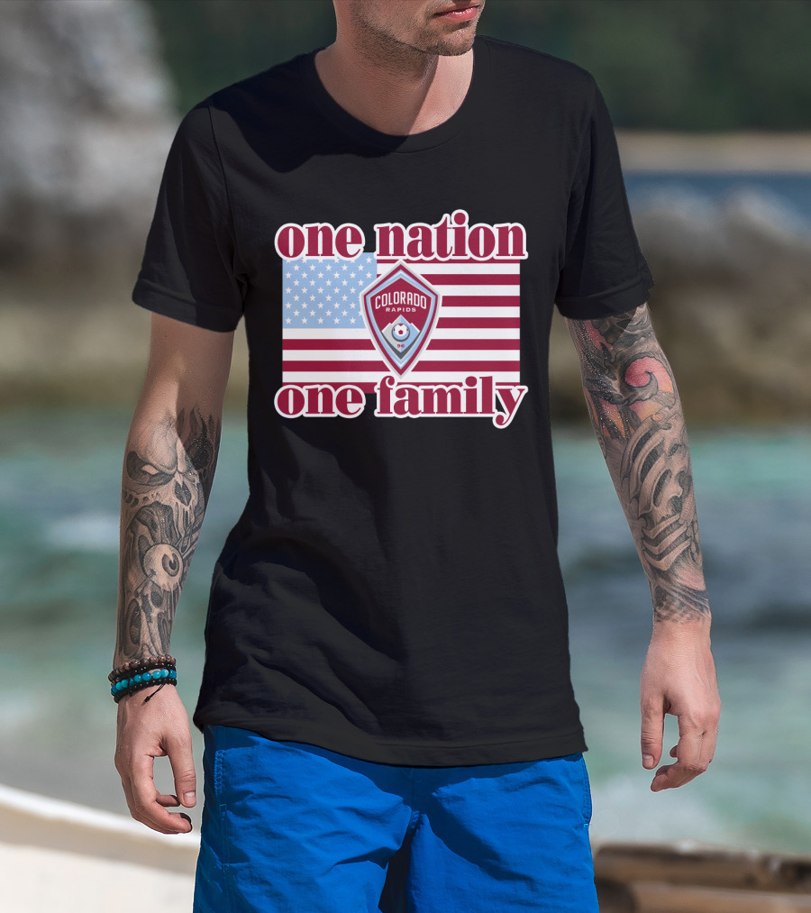 One Nation One Family Colorado Rapids American Flag T-Shirt