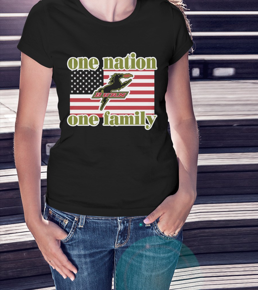 One Nation One Family Dallas Burn Flag T-Shirt