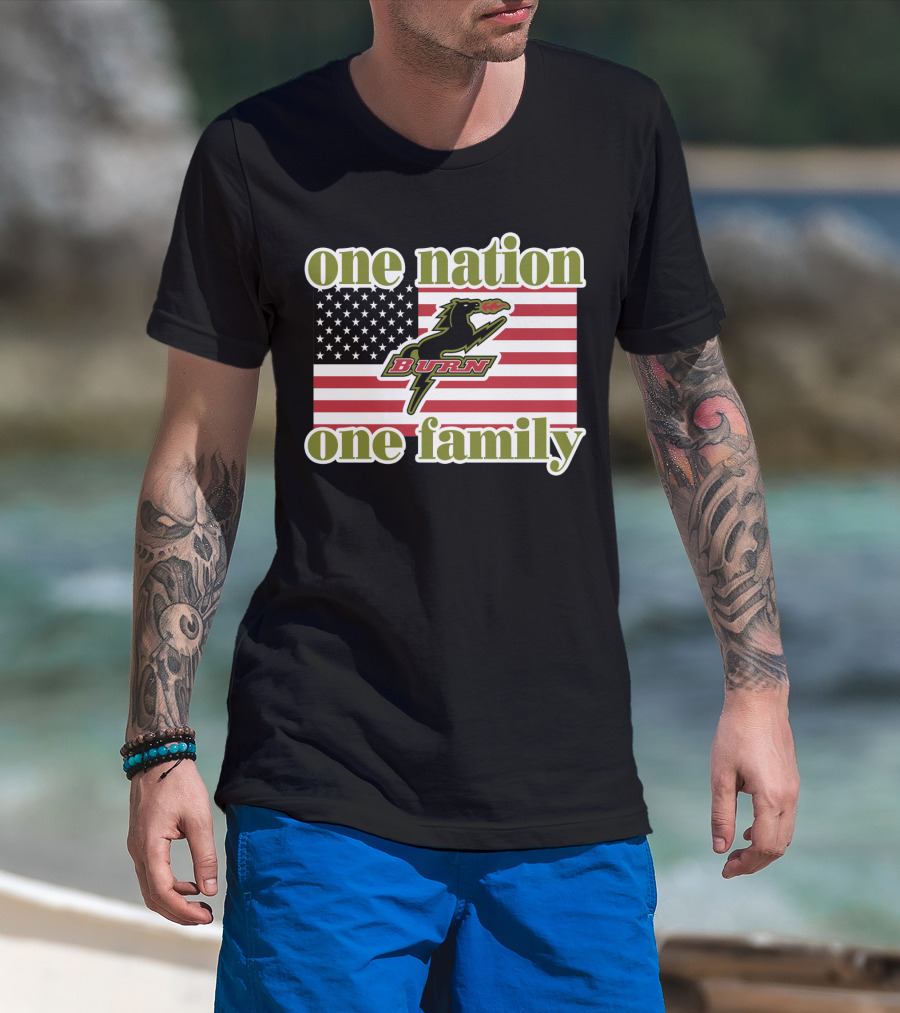 One Nation One Family Dallas Burn Flag T-Shirt