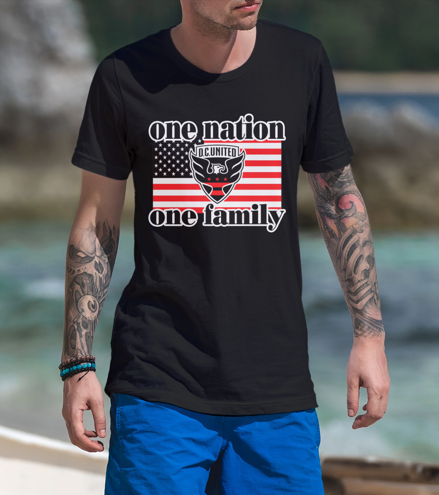 One Nation One Family Dc United American Flag T-Shirt