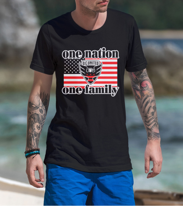 One Nation One Family Dc United American Flag T-Shirt