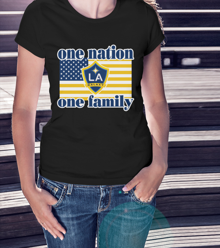 One Nation One Family La Galaxy American Flag T-Shirt