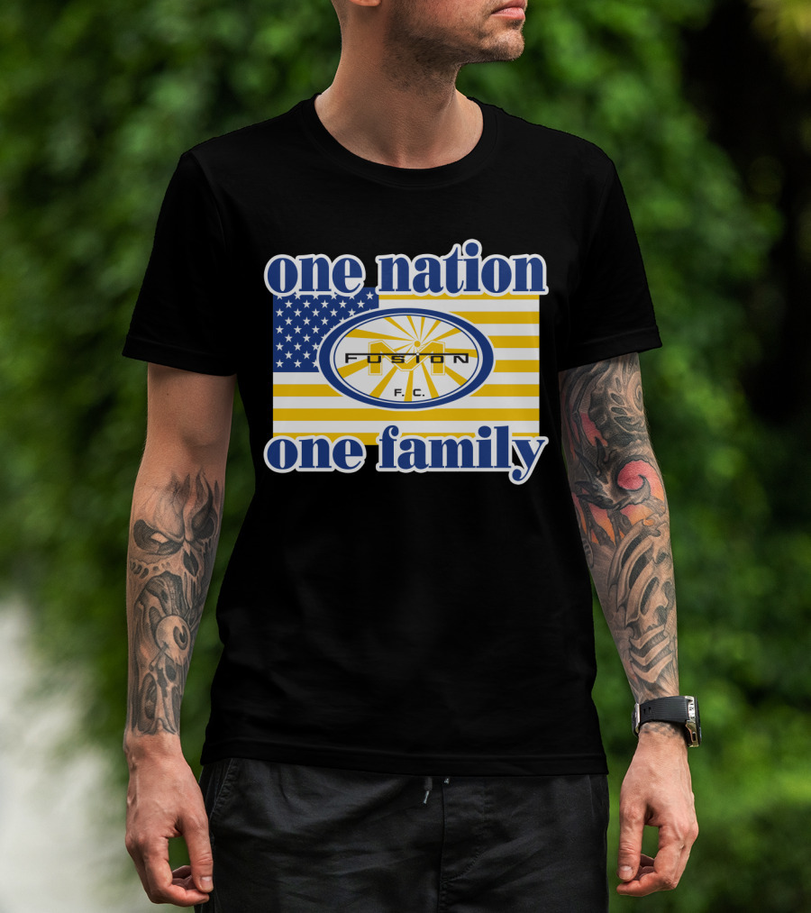 One Nation One Family Fusion F.c. Miami 137 American Flag T-Shirt