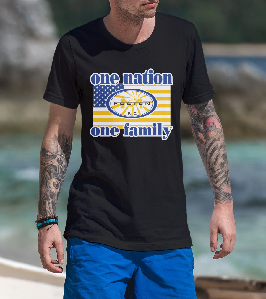 One Nation One Family Fusion F.c. Miami 137 American Flag T-Shirt