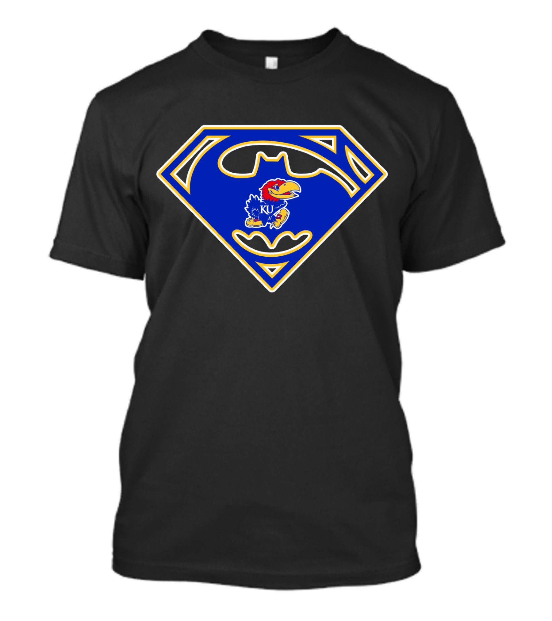 Kansas Jayhawks Superman Batman Symbol T-Shirt