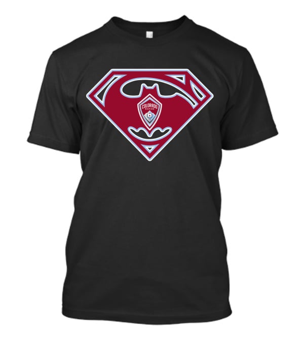 Colorado Rapids Superman Batman Logo Crest T-Shirt