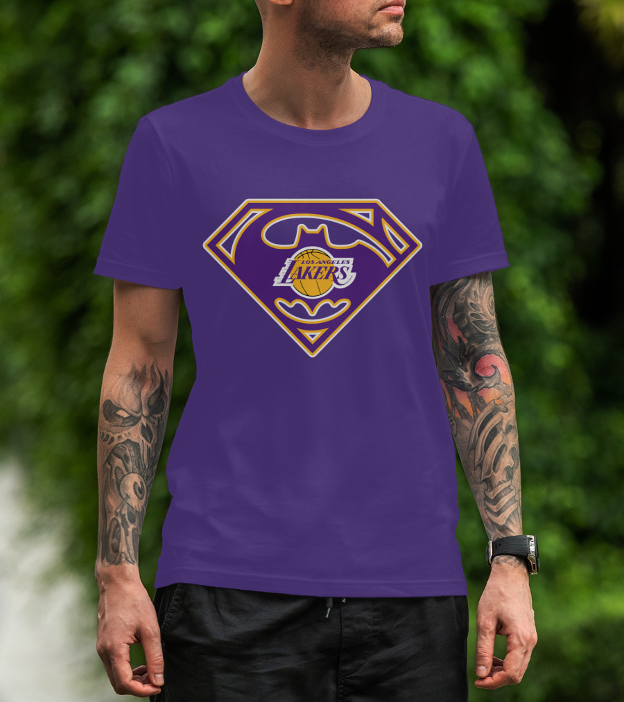 Superman Los Angeles Lakers Batman T-Shirt