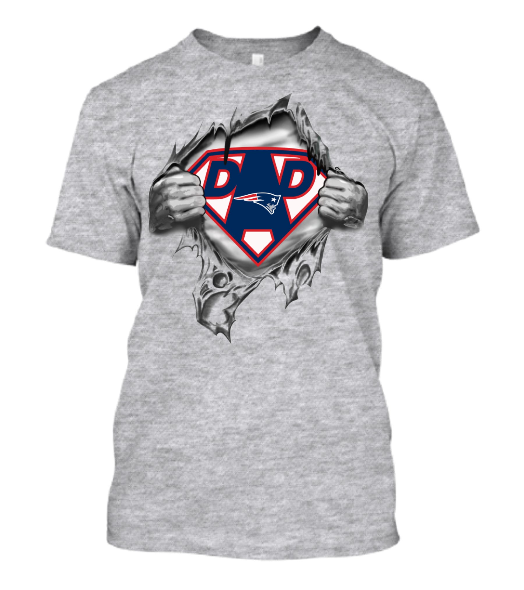 Dad Patriotic Super Dad New England Football Fan T-Shirt