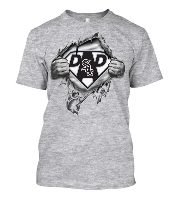 Chicago White Sox Super Dad Logo Design Dad Father's Day T-Shirt