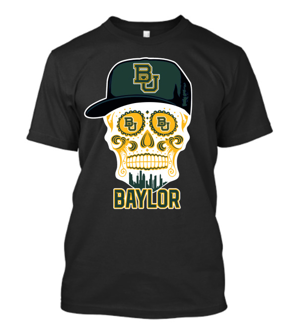 Baylor Bears Bu Skull Cap T-Shirt