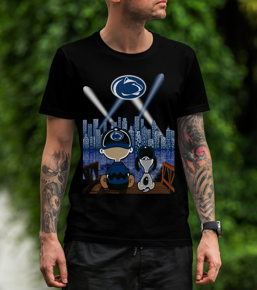 Penn State Nittany Lions Nighttime City Skyline Fans T-Shirt