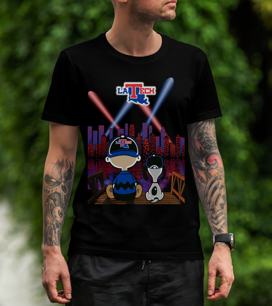 La Tech Bulldogs Skyline Rendezvous By Night T-Shirt