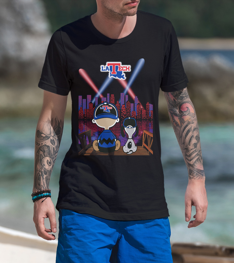 La Tech Bulldogs Skyline Rendezvous By Night T-Shirt